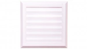 Kratka wentylacyjna 130x130mm fi 100mm biała żaluzja sznurek rozpieracze T38