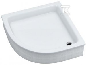 Brodzik akrylowy Grawello zintegrowany z podbudową Stabilsound Plus 80x80x26 cm R55 półokrągły