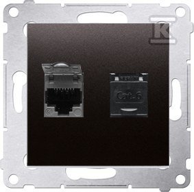 Gniazdo komputerowe podwójne RJ45 DMR938