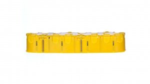 Patibox Puszka podtynkowa poczwórna pozioma IP20 żółta 080054
