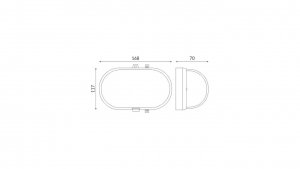 Oprawa kanałowa Torton LED 8W 640lm 4000K 120st IP54 EC79163