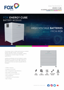Magazyn energii FoxESS Energy Cube CS2900