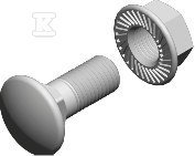 SGKFM8X20 ŚRUBA Z ŁBEM GRZYB+NAKR