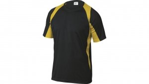 T-Shirt czarno-żółty z poliestru (100) 160G szybkoschnący rozmiar XL BALINJXG