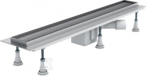 Odpływ liniowy Base Standard Plus 80x8x9,5 cm z maskownicą Plate (do zabudowy płytkami)