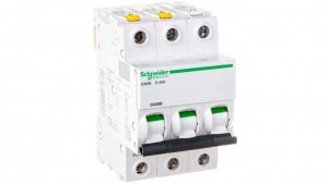 Wyłącznik nadprądowy 3P D 40A 6kA AC iC60N-D40-3 Acti9 A9F05340