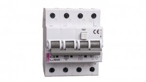 Wyłącznik różnicowo-nadprądowy 4P 32A C 0,03A typ AC KZS-4M 002174027