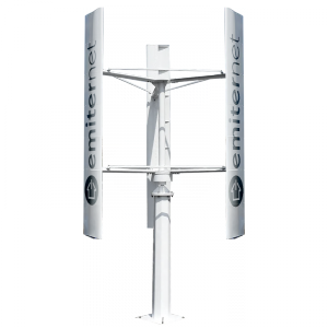 Turbina wiatrowa o mocy 5000W. System pracy On Grid. Wymiary: średnica 2,9m, wysokość 3.99m. Waga całkowita 280kg