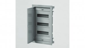 Rozdzielnica modułowa 3x12 podtynkowa z metalowymi drzwiami IP40 N+PE C.1536