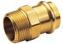 Nypel przejściowy, GZ, 35 x 1 brąz B Press Gas