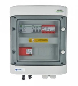 EM-1101_DCAC Rozdzielnica przył. DCAC hermetyczna IP65 EMITER z ogranicznikiem przepięć DC Dehn 1000V typu 1+2, 1 x łańcuch PV, 1 x MPPT // ogr. AC Dehn typ 1+2, 10A 3-F, RCD typ A 40A/300mA