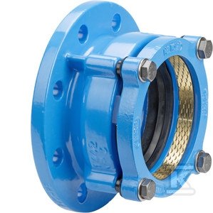 Łącznik RK S2000, DN50 d63, PN16, rurowo-kołnierzowy, do wody i kanalizacji, do rur PE i PVC, z zabezpieczeniem przed przesunięciem, GJS-żeliwo sferoidalne (seria 0400_System2000) 5005026