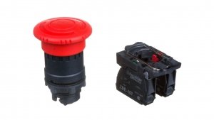 Przycisk bezpieczeństwa 22mm 1Z 1R IP66 przez obrót XB5AS8445