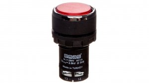 Przycisk sterowniczy monoblok, kryty, niestabilny, 1NO, czerwony T0-MB100DK
