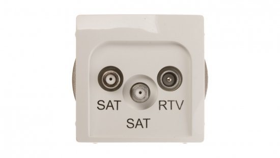 Simon Basic Gniazdo antenowe SAT/SAT/RTV końcowe białe BMZAR SAT3.1-P2.01/11