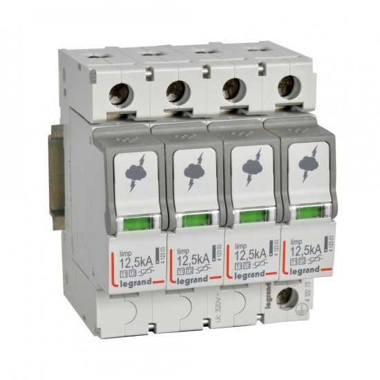 Ogranicznik przepięć B+C Typ 1+2 4P 12,5kA 1,5kV ON 300 TT, TN (TNC, TNS) 412273
