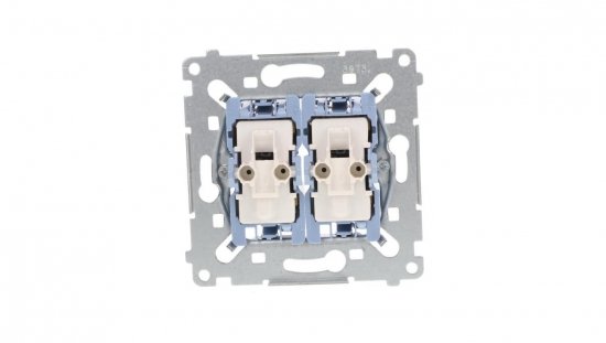 Simon 54 Łącznik schodowy podwójny z podświetleniem mechanizm 10AX 250V, szybkozłącza, SW6/2XLM