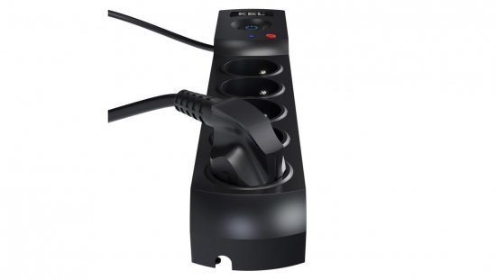 Przedłużacz przeciwprzepięciowy professional 5 gniazd 5m 10A 230V 2300W czarny W-100039
