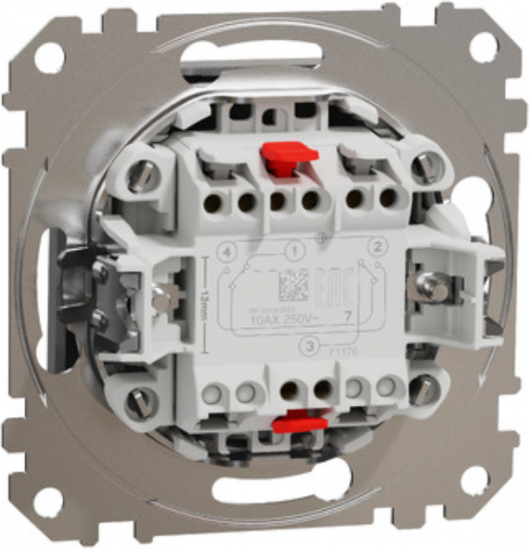 Schneider Electric, Sedna Design i Elements, Łącznik krzyżowy, srebrne aluminium, SDD113107