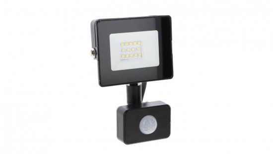 NAŚWIETLACZ LED SMD KASTEL 10W 4000K 800LM IP65 CZARNY CZ. PIR C64-S-LFK-010BL-4K