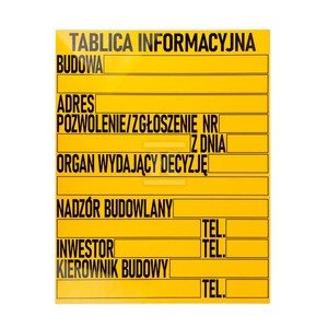 Budowlana tablica informacyjna BTI-2/2
