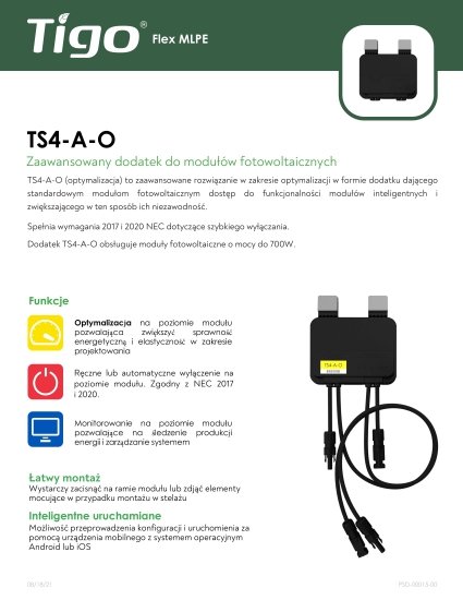 TIGO: Optymalizator TS4-A-O 700W