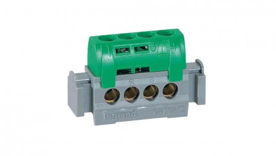 Listwa zaciskowa 4-otwory zielona IP2x Z-4 004830