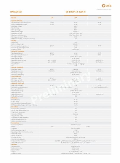 Solis S6-EH3P20K-H-EU 20 kW - falownik hybrydowy 3-fazowy HV