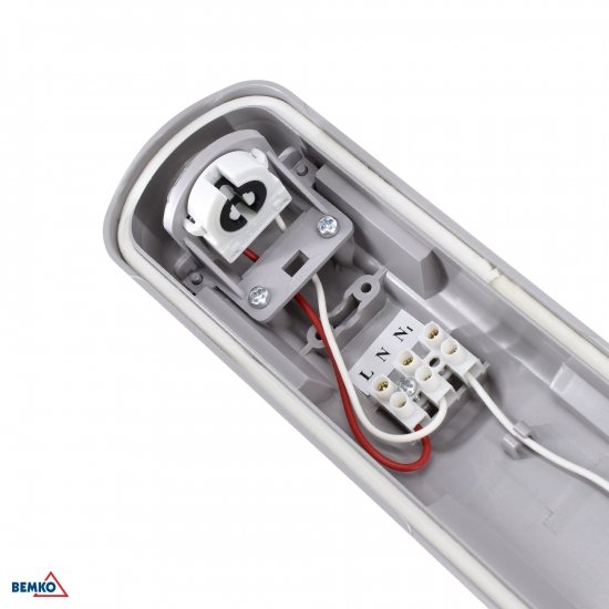 OPRAWA HERMETYCZNA  EMPTY  120CM 1xT8LED PC, KLOSZ PRYZMATYCZNY