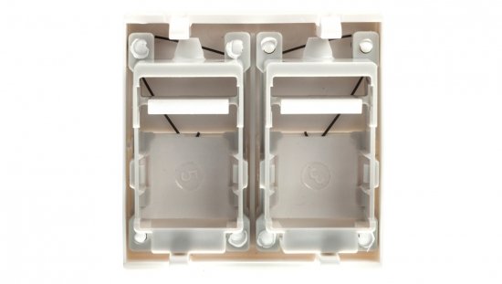 Simon Connect Płytka K45 gniazda teleinformatycznego podwójnego 2xRJ z przesłoną czysta biel KB76/9