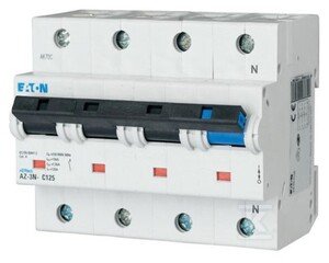 Wyłącznik nadprądowy 25kA, In=50A, charakterystyka B. 3+N biegunowy. AZ-3N-B50 174523