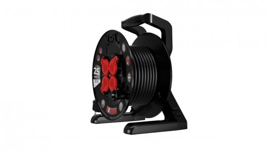 Przedłużacz bębnowy EXTREME LINE 4 gniazda z/u IP44 16A H05RR-F 3x2,5 25m czarny W-100027