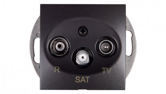Simon 54 Gniazdo antenowe RD/TV/SAT przelotowe antracyt DASP.01/48