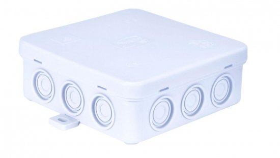 Puszka n/t hermetyczna z dławicą zintegrowaną 100x100x39mm IP54 biała N7 83007006