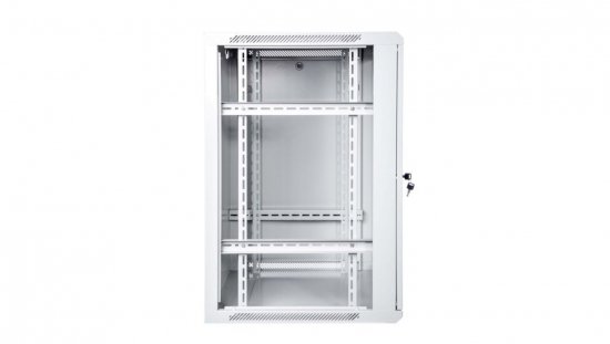 Szafa krosowa wisząca niedzielona 19 cali 15U 600x769x600 szara DN-W19 15U/600