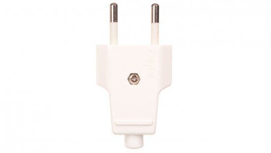 Wtyczka płaska 10A b/u 250V biała WT-1001 (ZN-11 2,5A)
