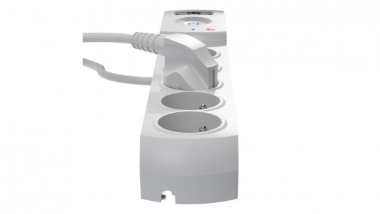 Przedłużacz przeciwprzepięciowy professional 5 gniazd 2xUSB 5m 10A 230V 2300W szary W-100042