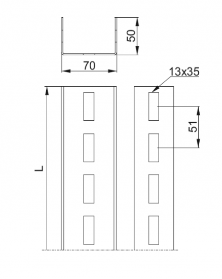 Ceownik CT70H50/2NMC 864520