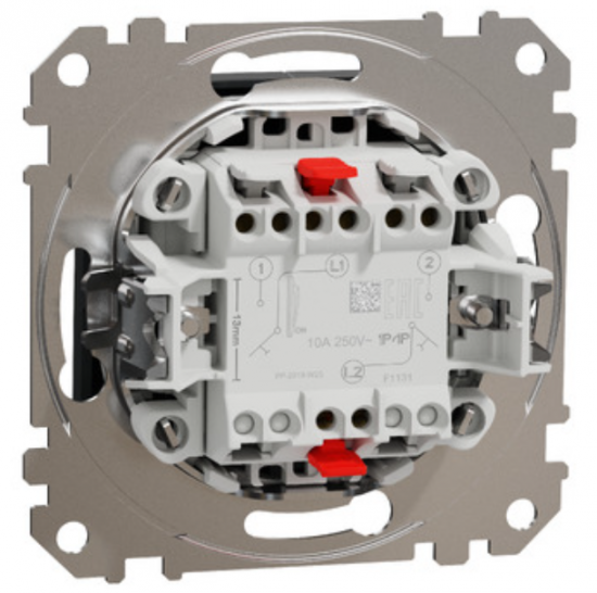 Schneider Electric, Sedna Design i Elements, Przycisk podwójny, czarny antracyt, SDD114118