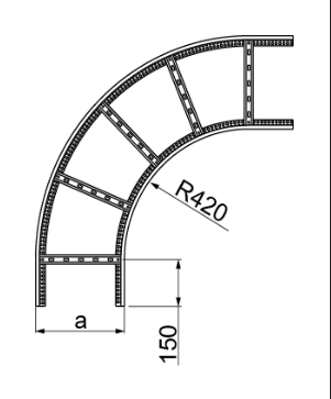 Łuk drabinki 90st LDC400H50 456940
