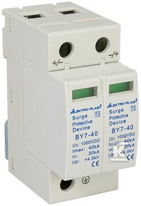Ogranicznik przepięć PV 2P (T2 DC) 1000VDC BY7-40/2-1000
