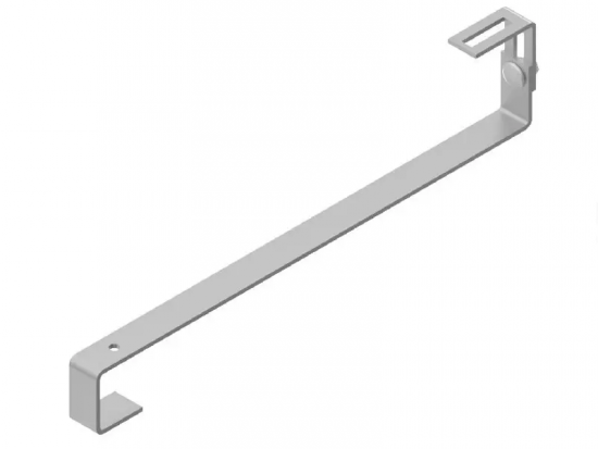 Uchwyt hakowy S45 regulowany: 450x30x4mm /dach skośny