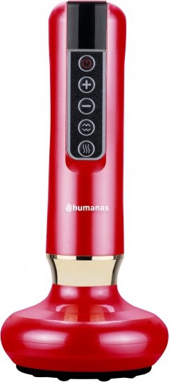 Masażer antycellulitowy z funkcją bańki chińskiej Humanas DermaSmooth - czerwony