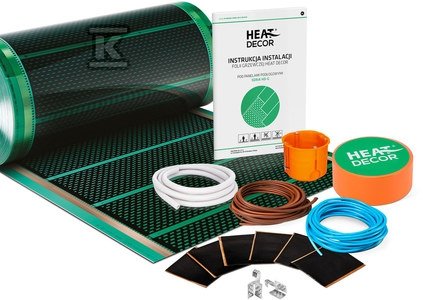 Zestaw folii grzewczej HD-G 80 W/m2, szerokość 50 cm - bez termostatu - konektor BX - 8m2