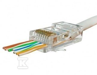 WTYK RJ45 6 UTP PRZELOTOWY OP. 100SZT.