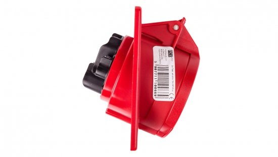 Gniazdo tablicowe skośne 16A 5P 400V /80x97/ czerwone IP44 TWIST 415-6
