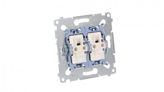 Simon 54 Łącznik krzyżowy podwójny mechanizm 10AX 250V, szybkozłącza, SW7/2XM