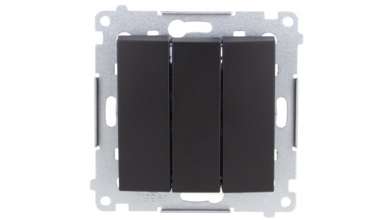 Simon 54 Łącznik potrójny (moduł) 10AX 250V szybkozłącza, czarny mat DW31.01/49