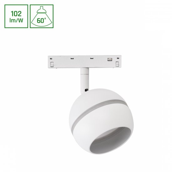 SYSTEM SHIFT BASIC - GLOBE RING OPRAWA KULA 90MM 10W 2700K  BIAŁY