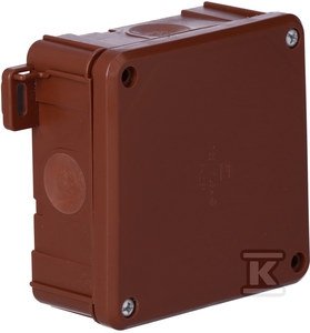 Puszka 2K IP55 / IP 65 98x98x46 Brązowa